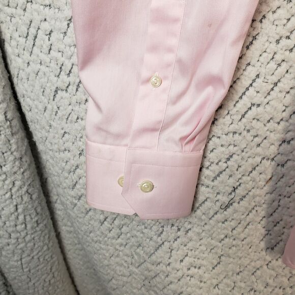 Eton Dress Shirt Men 15.5 Salmon Twill Signature Fit Business Smart 42x30 - Picture 5 of 10